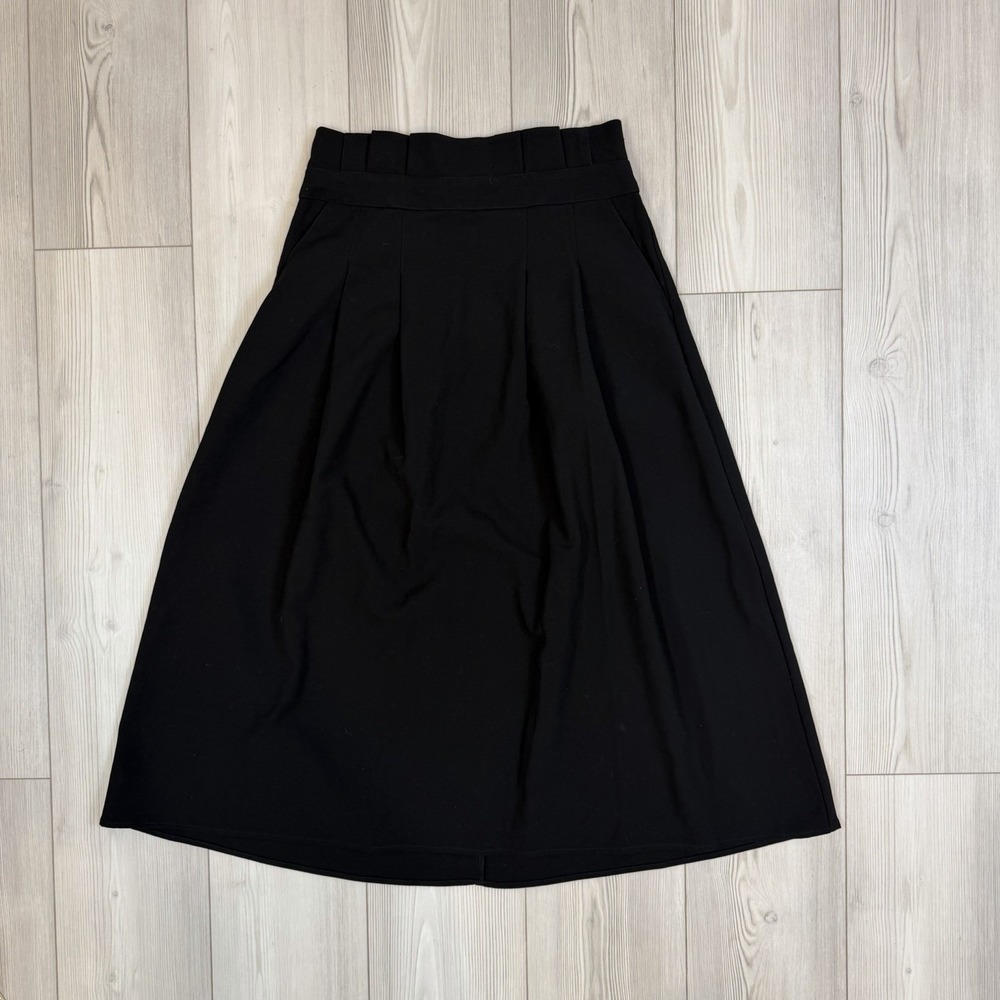 Nordstrom Women's‎ Medium Paper Bag Waist Pleated Midi Skirt